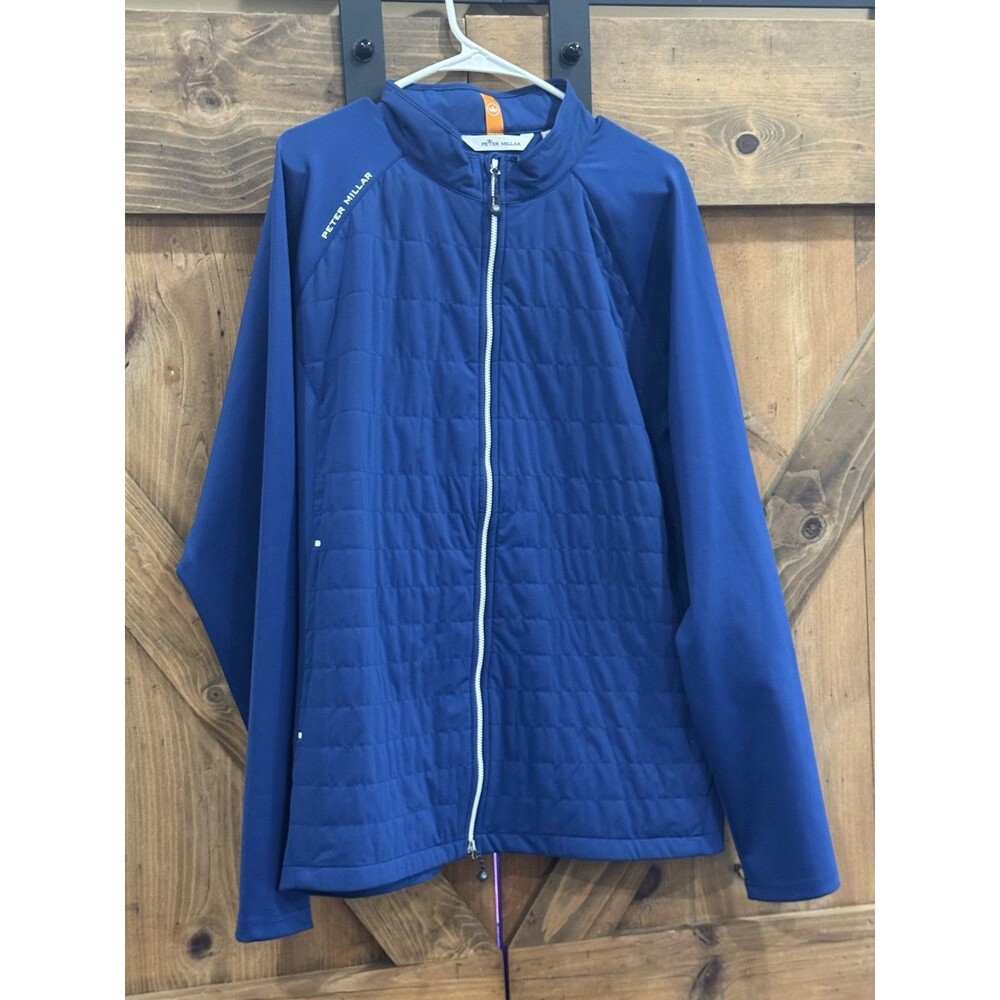 Peter Millar Crown Full Zip Men's Sz XL Navy Hyperlight Merge Hybrid Jacket